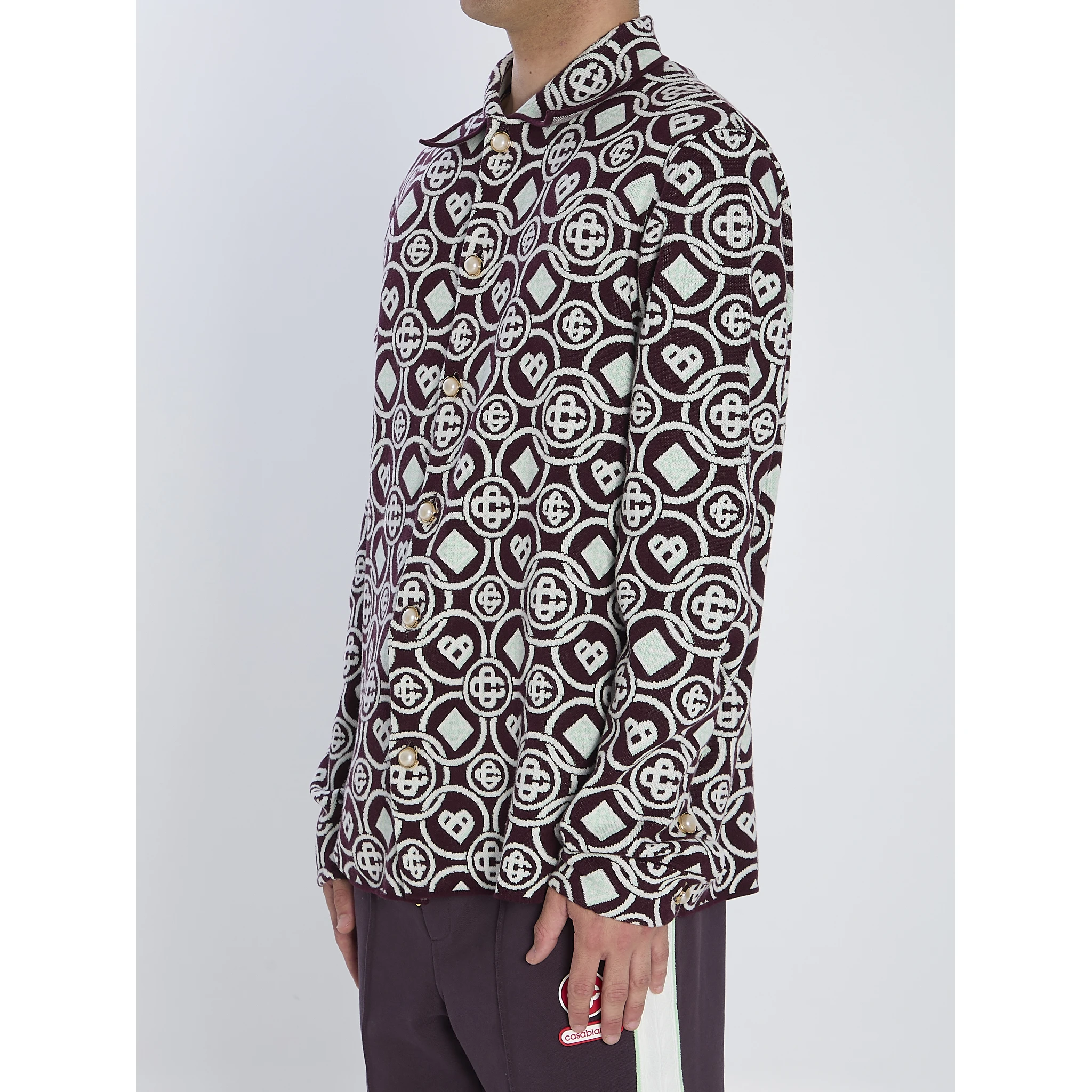 Monogram-patterned overshirt