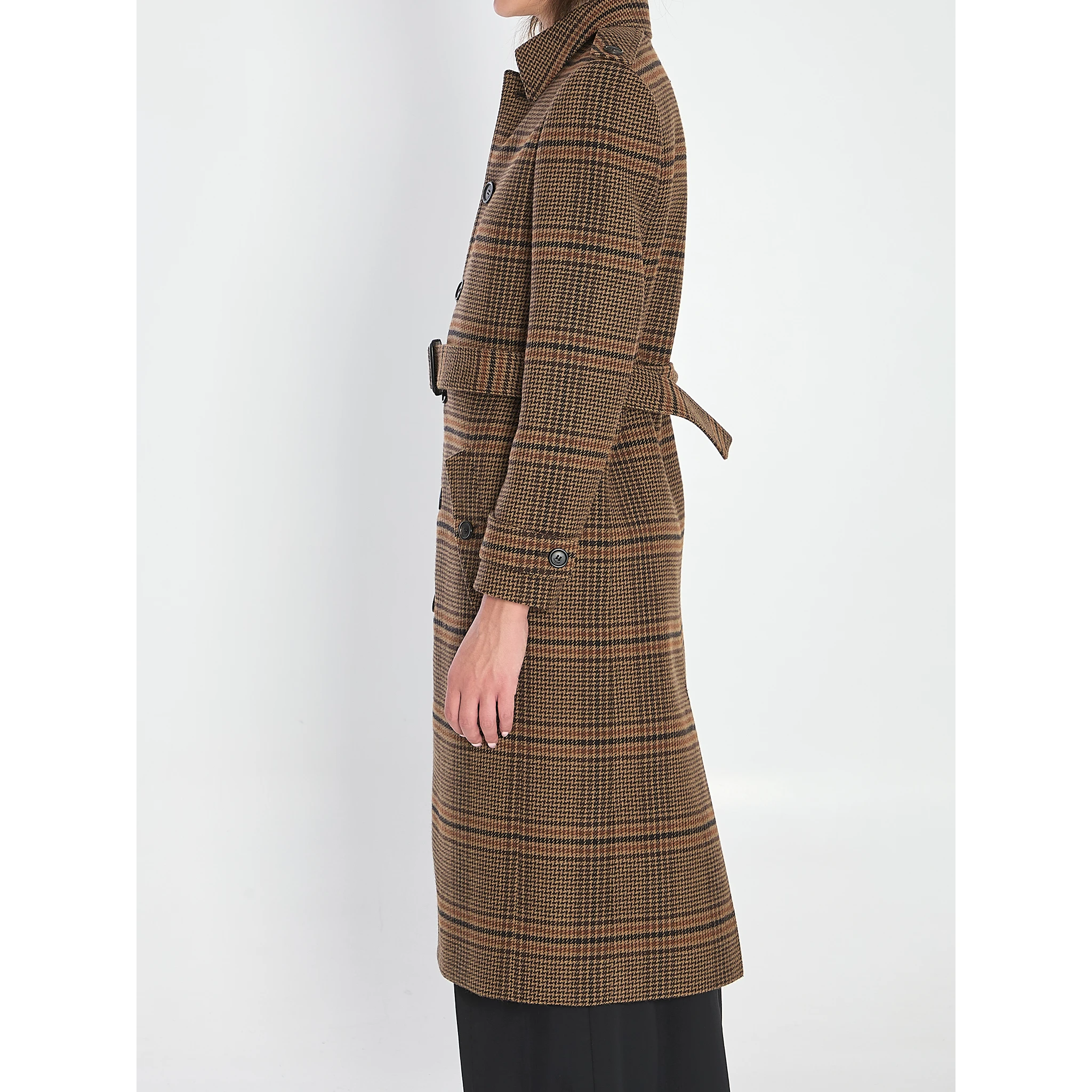 Long Coat in Prince of Wales Wool