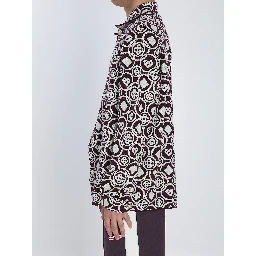 Monogram-patterned overshirt
