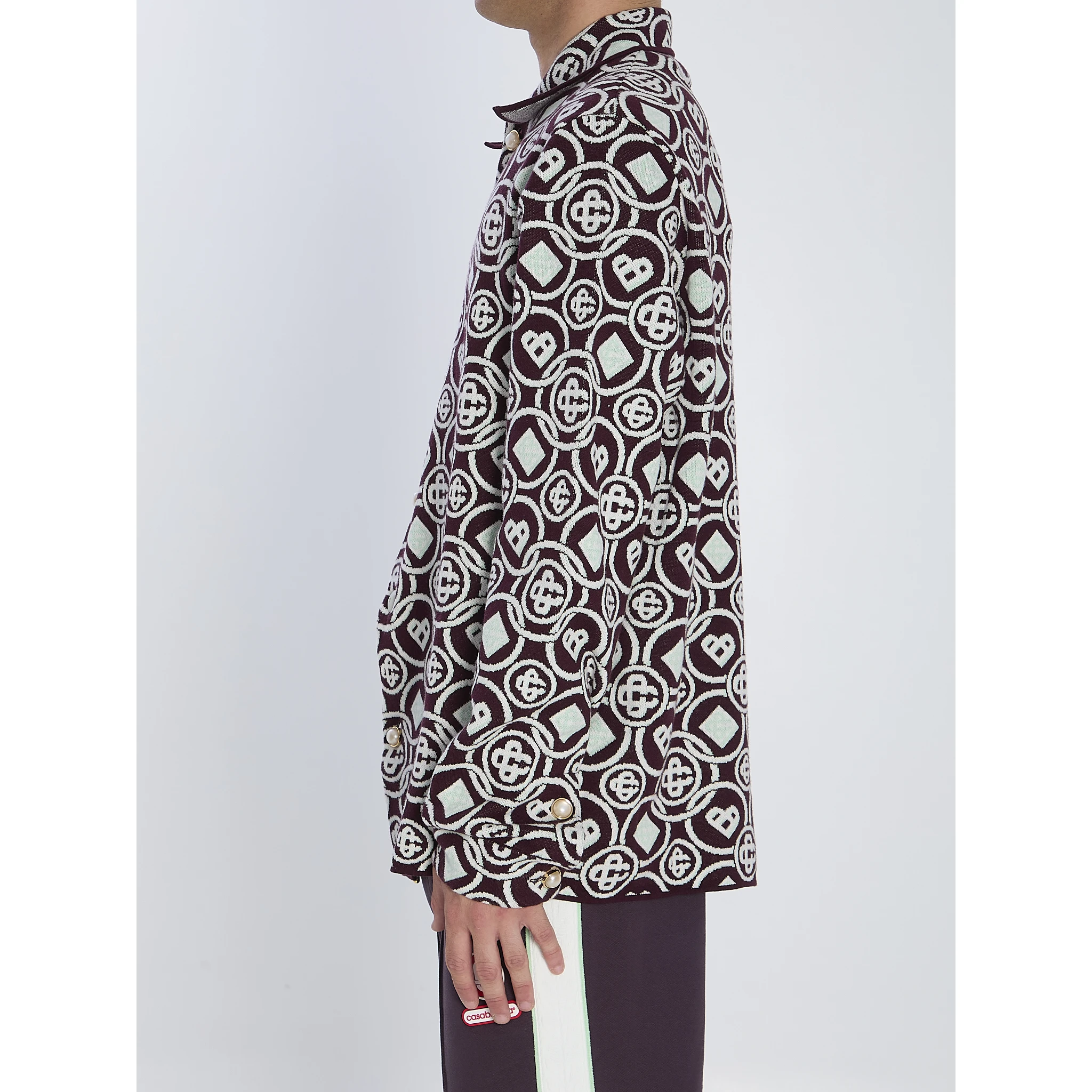 Monogram-patterned overshirt