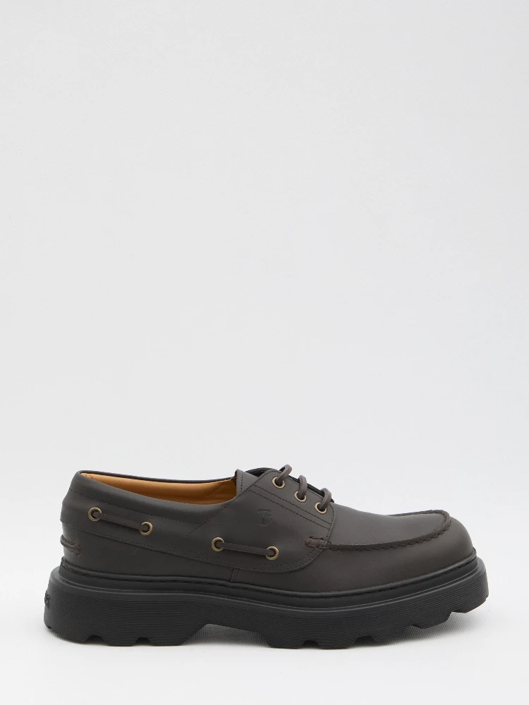 Tank tread boat loafer
