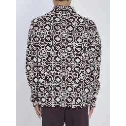 Monogram-patterned overshirt