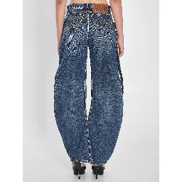 Strap jeans in denim