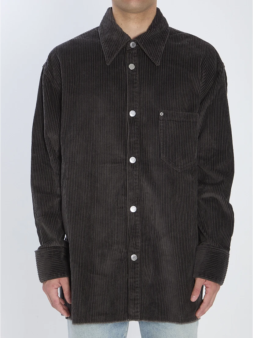 Corduroy velvet overshirt