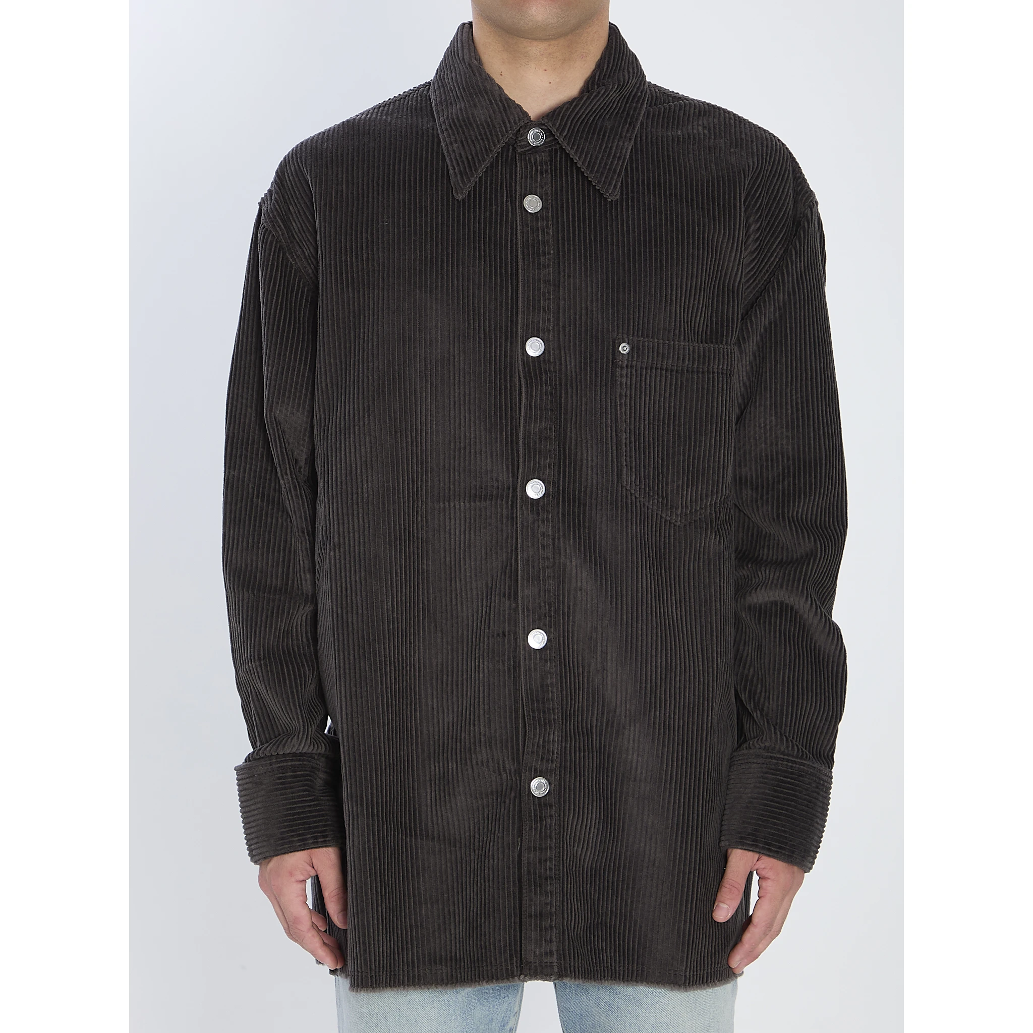 Corduroy velvet overshirt