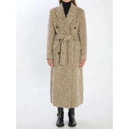 Greige double-breasted coat