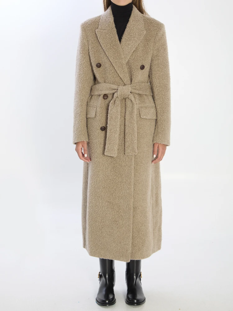 Greige double-breasted coat