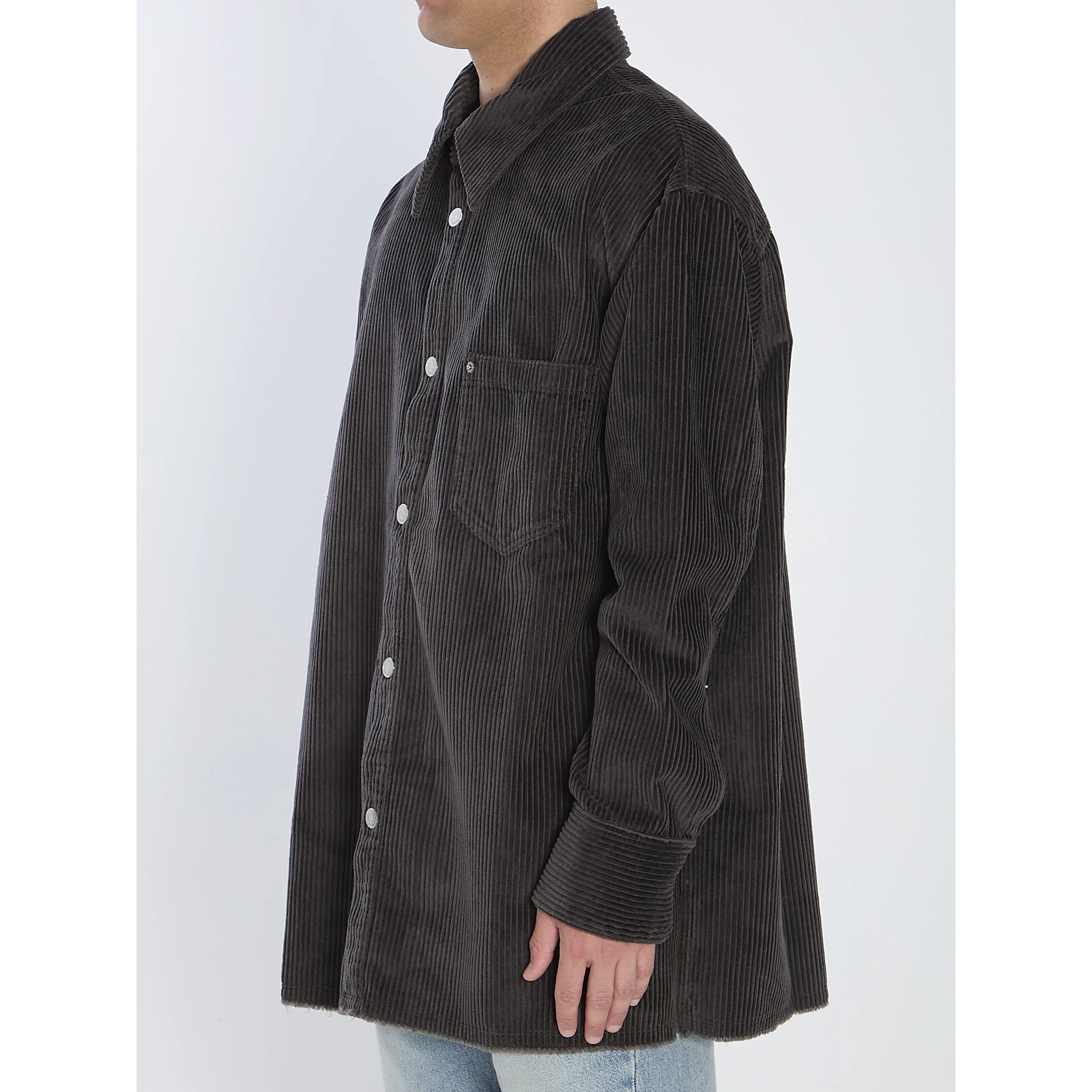 Corduroy velvet overshirt