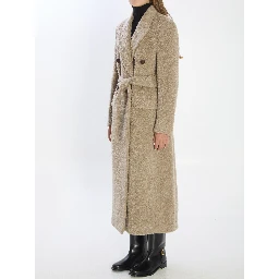 Greige double-breasted coat