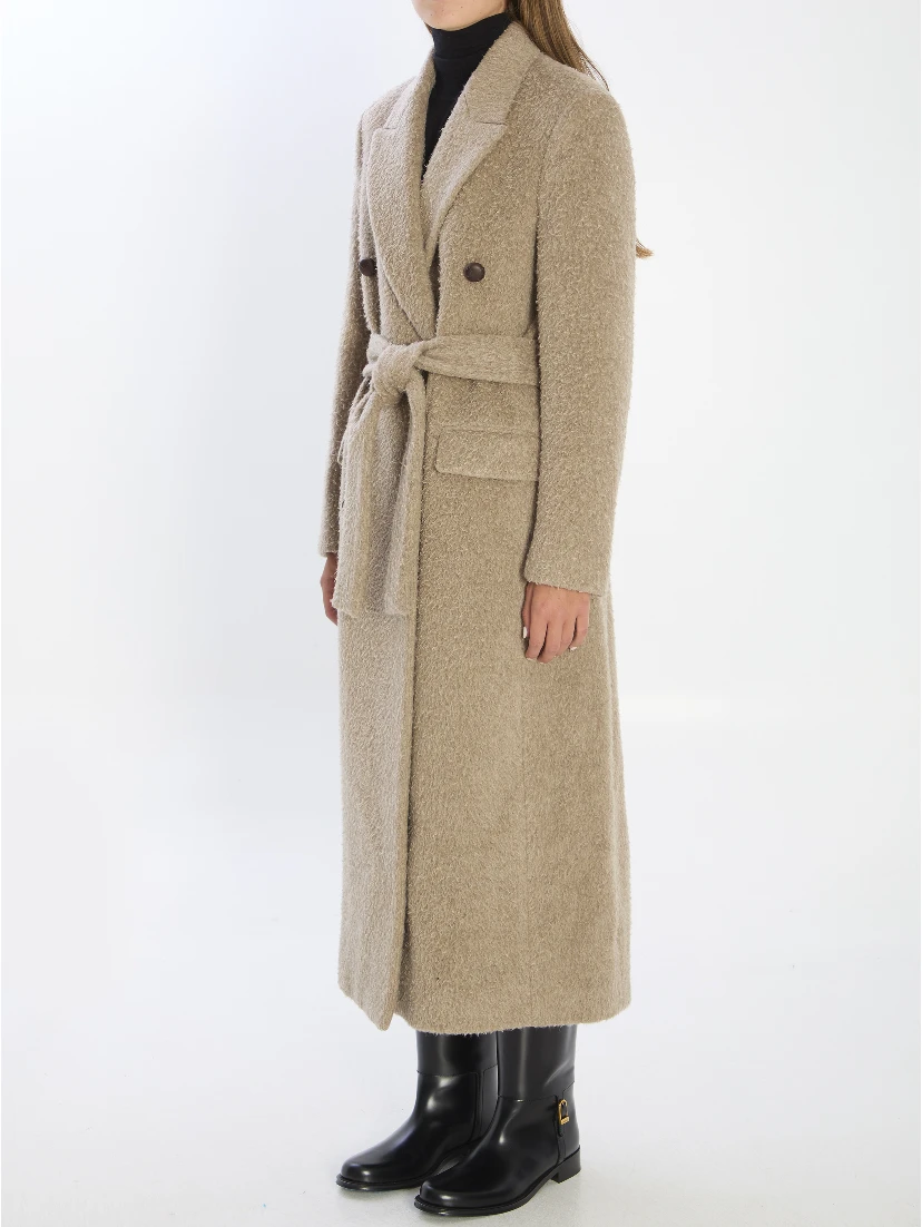 Greige double-breasted coat