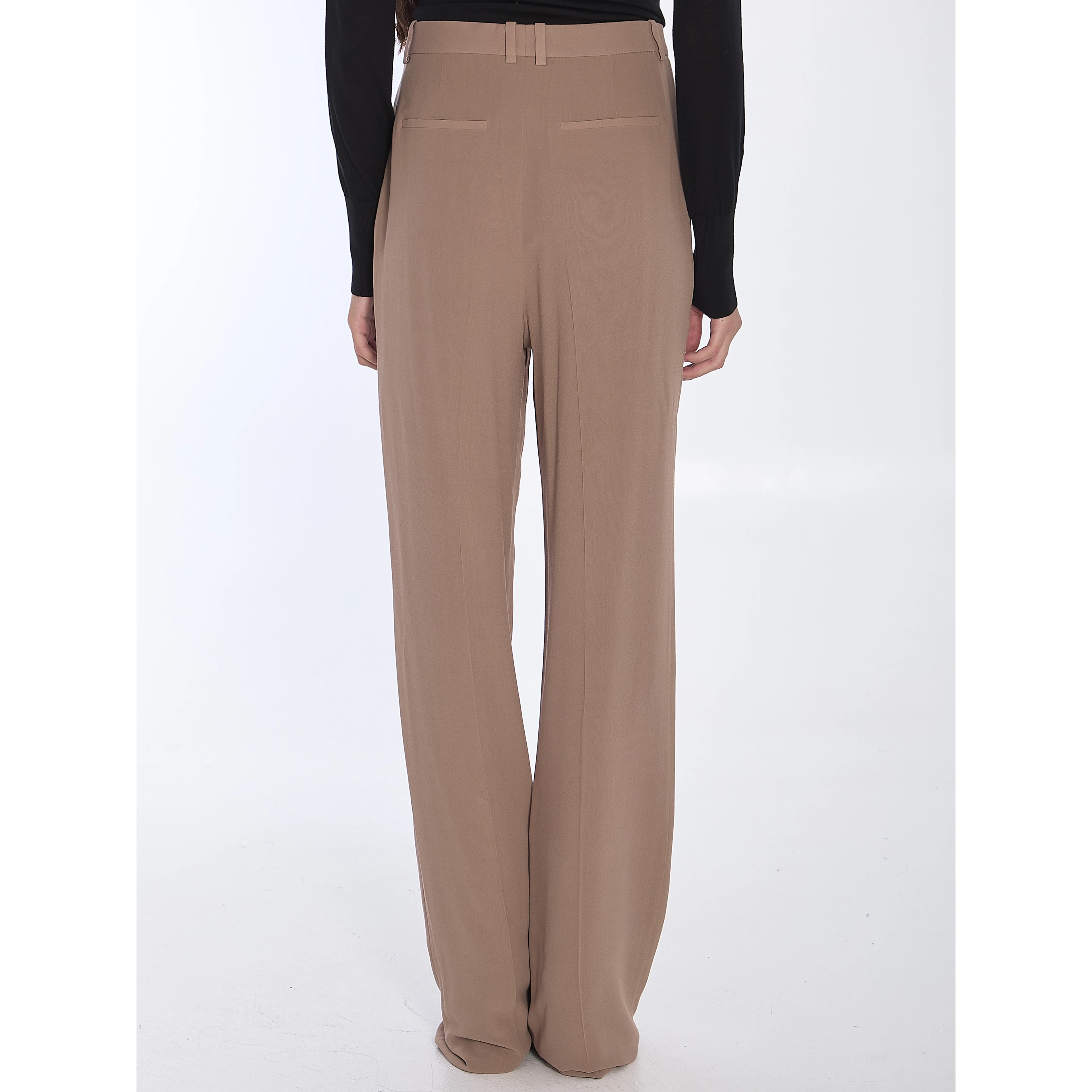 Silk crêpe trousers