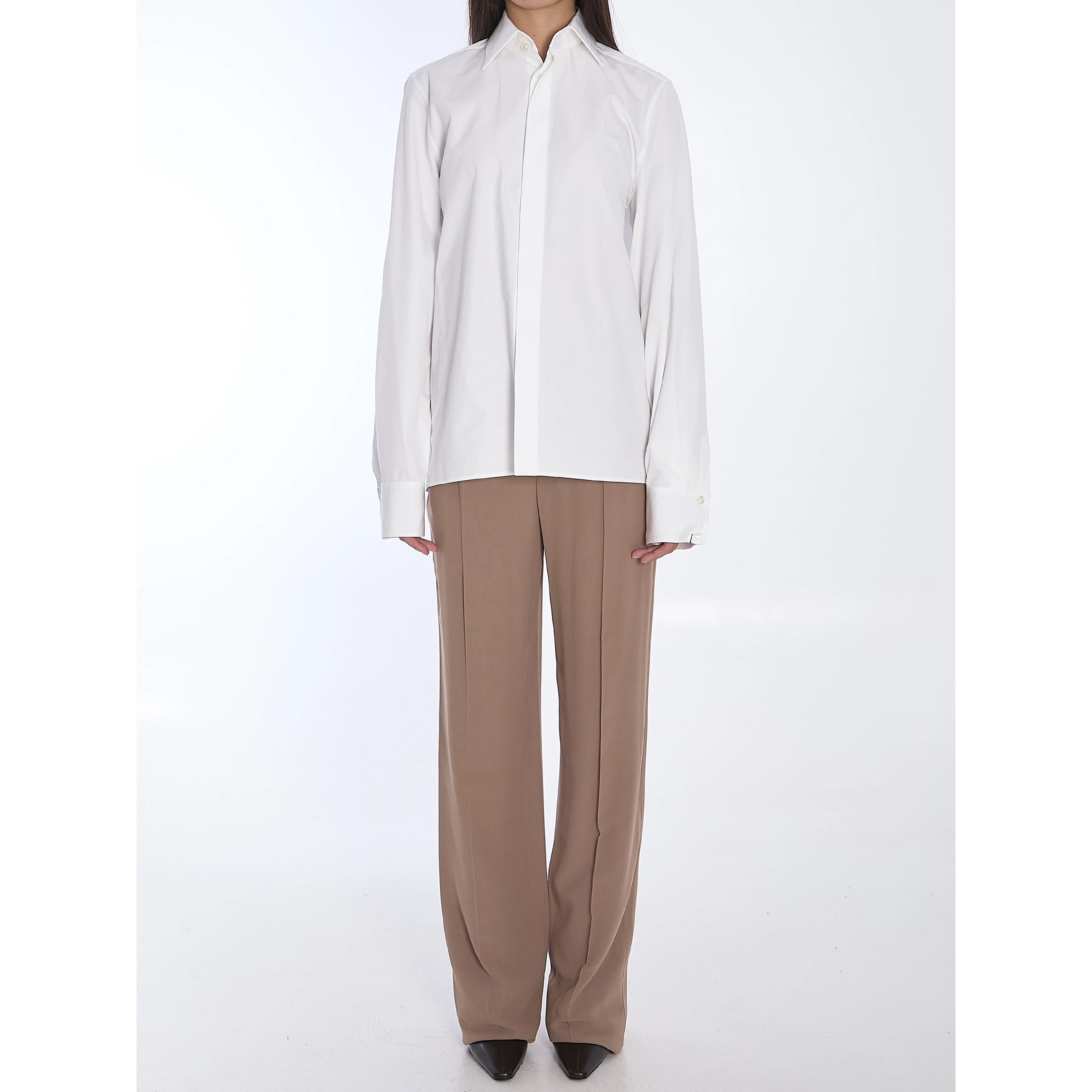 Silk crêpe trousers