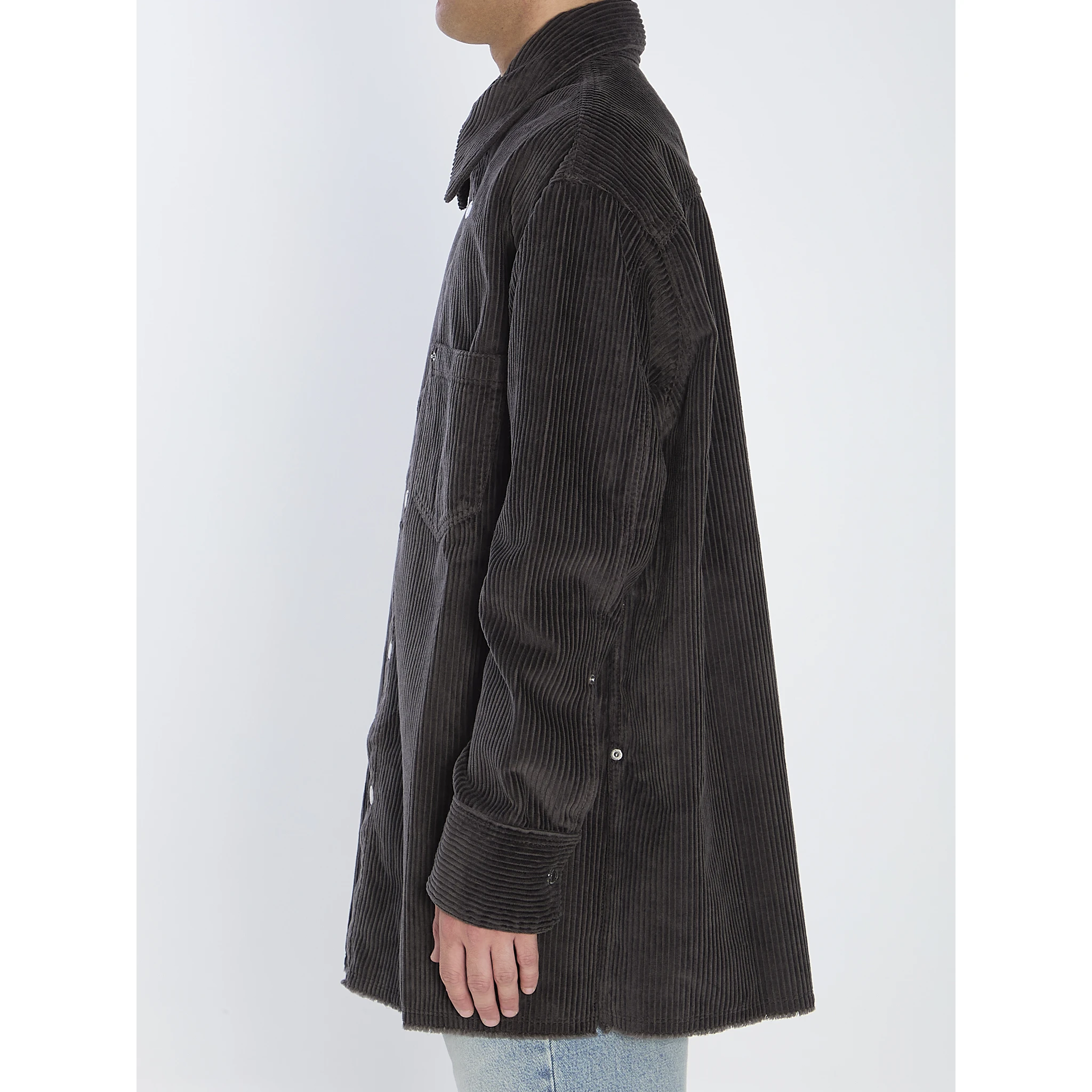 Corduroy velvet overshirt