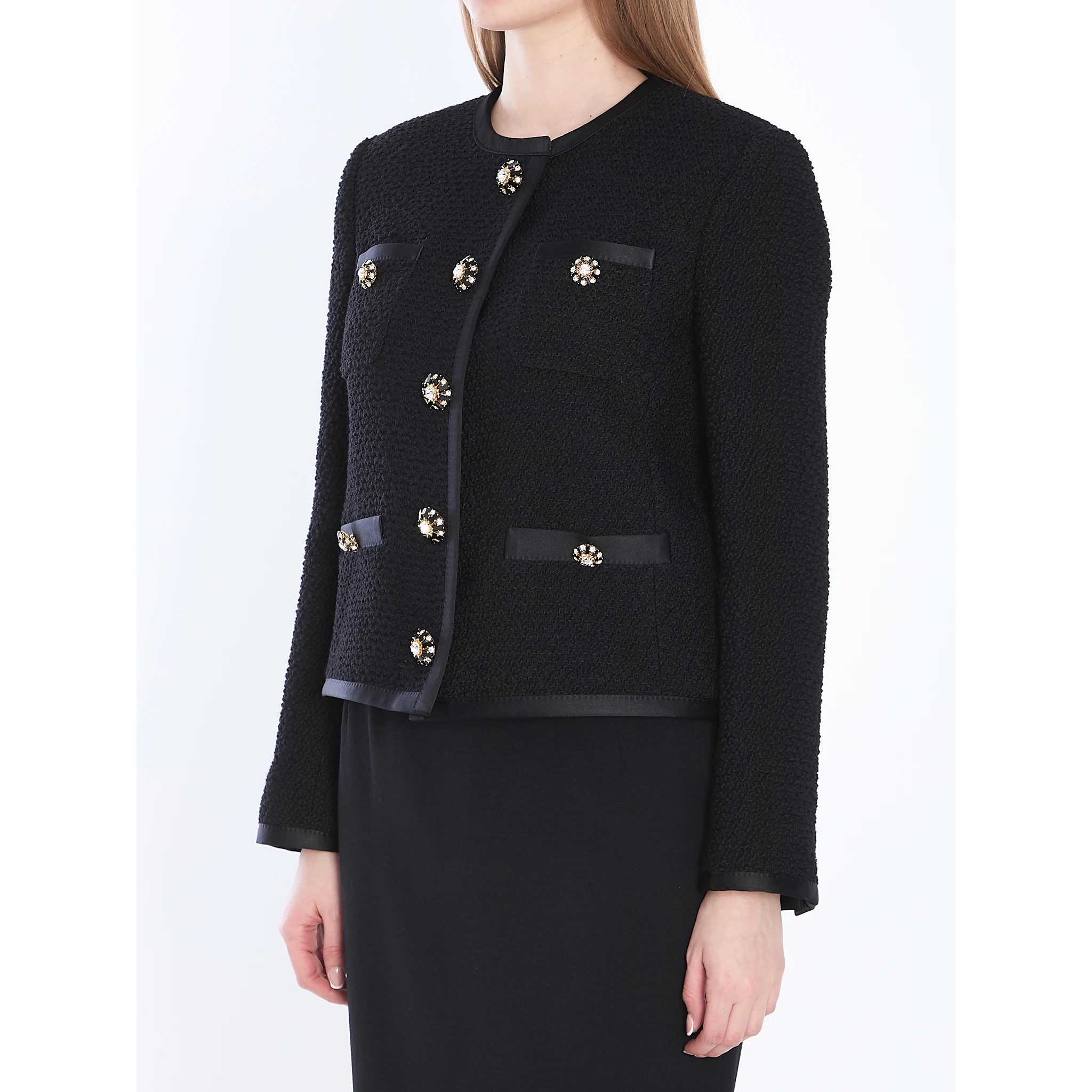 Tweed single-breasted jacket