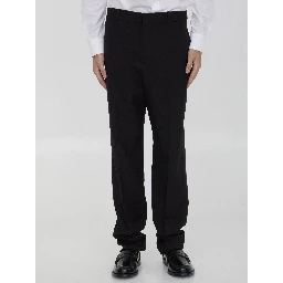 Wool gabardine trousers