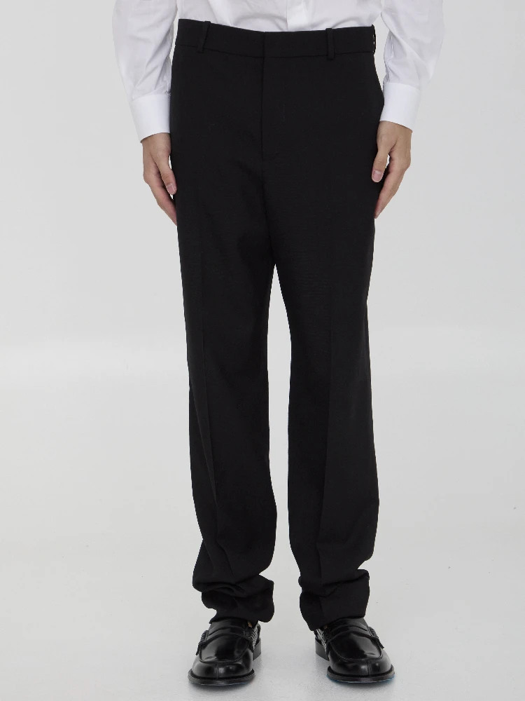 Wool gabardine trousers