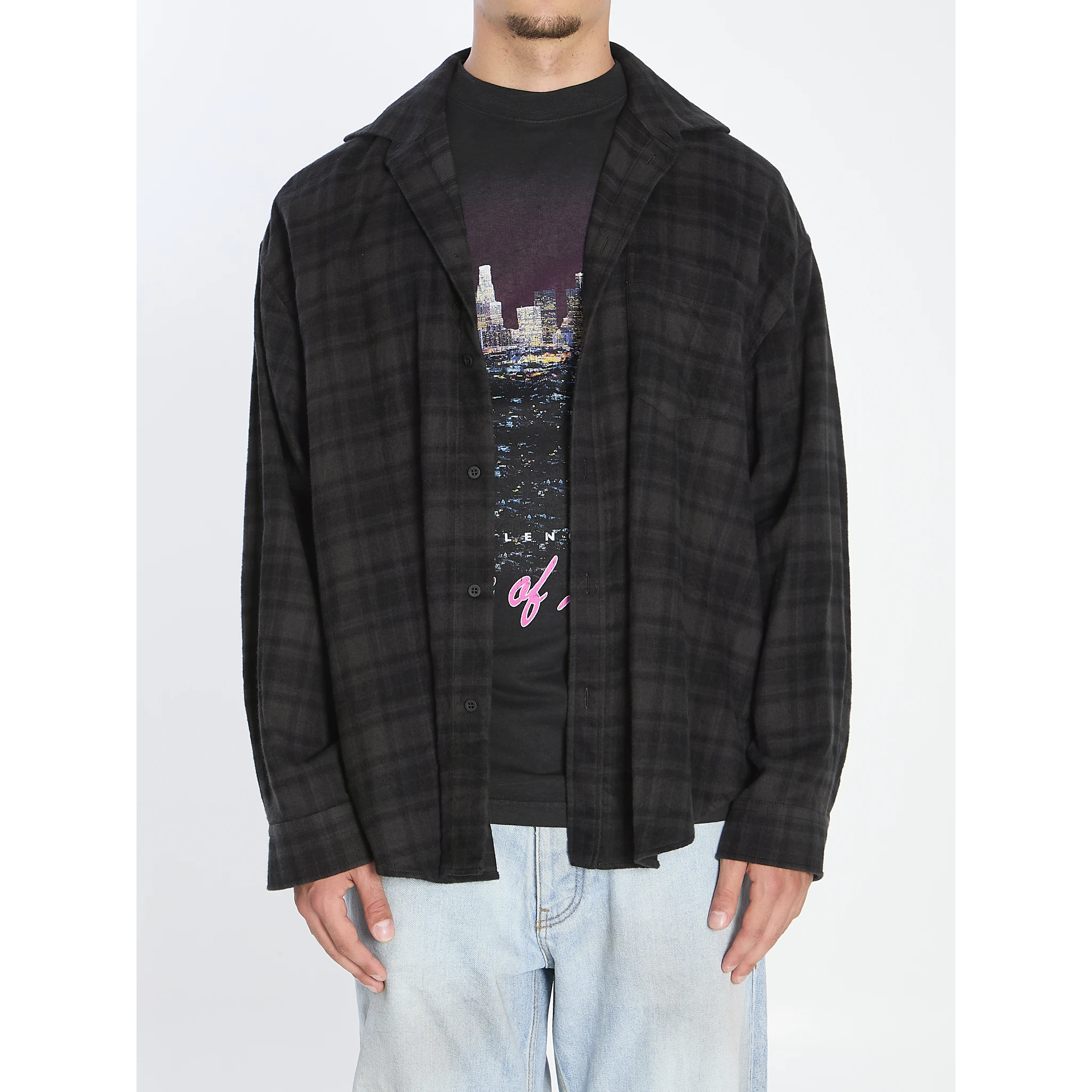 Layered-effect shirt