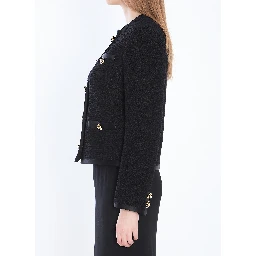 Tweed single-breasted jacket