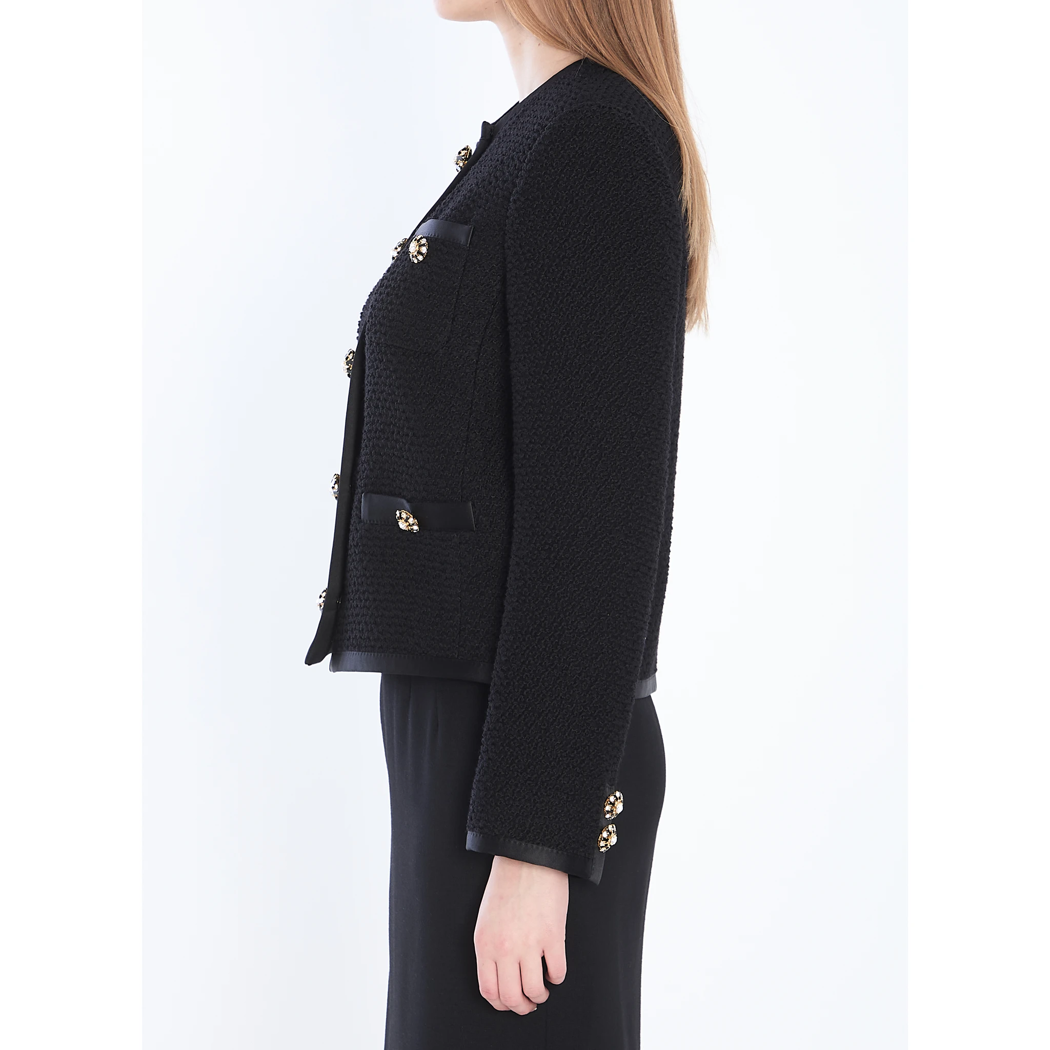 Tweed single-breasted jacket