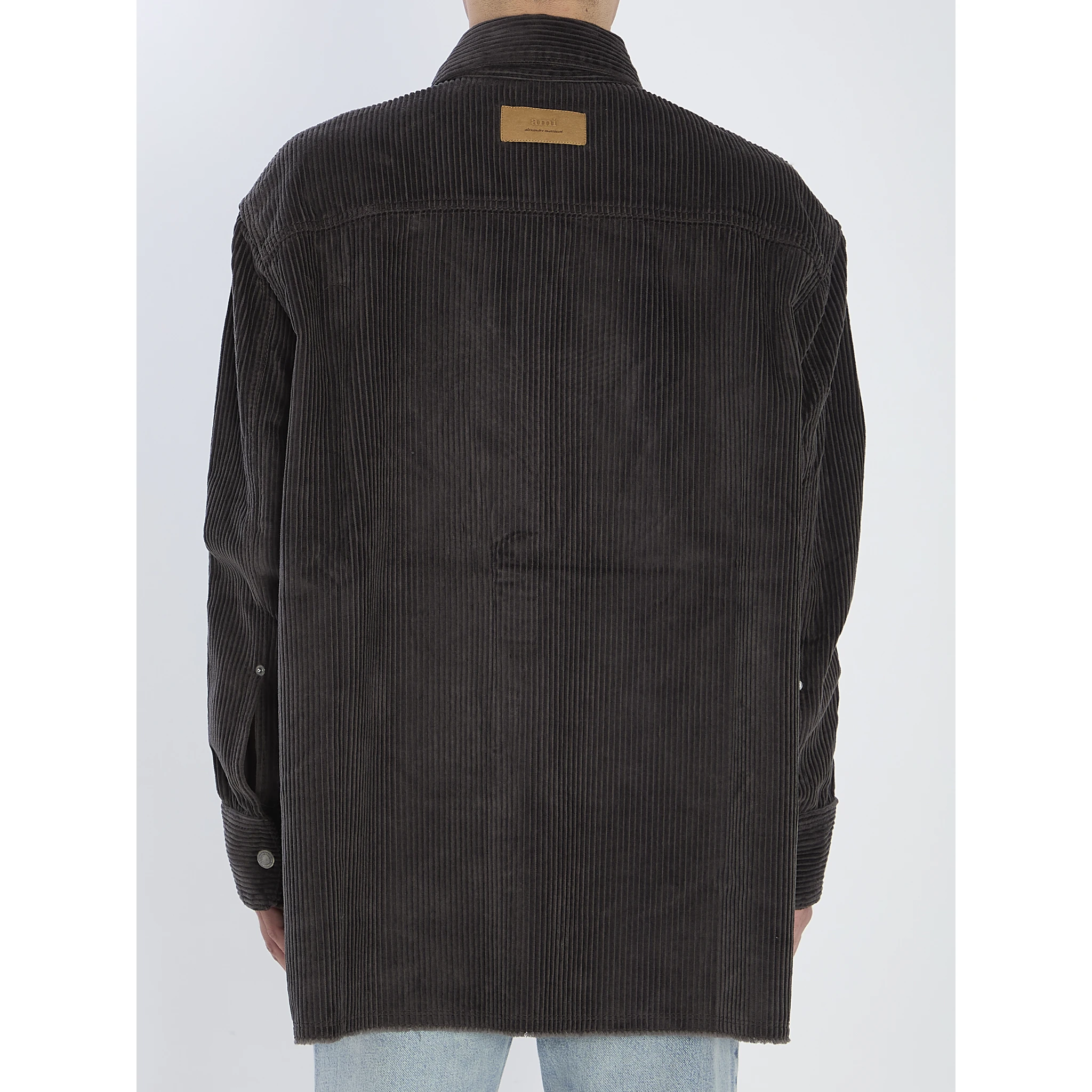 Corduroy velvet overshirt