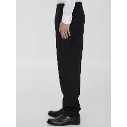 Wool gabardine trousers
