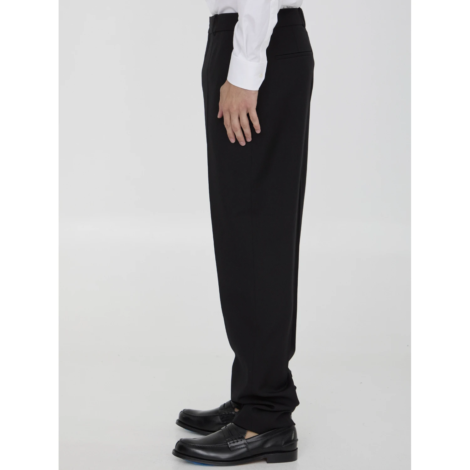 Wool gabardine trousers