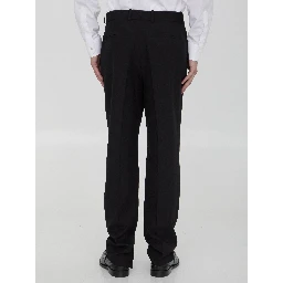 Wool gabardine trousers