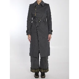 Trousers in cotton and nylon