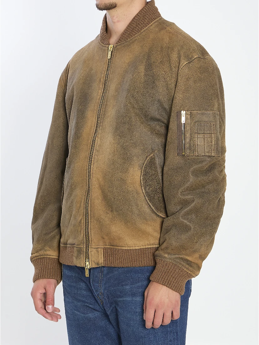 Bomber leather jacket