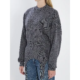 Pullover with lingerie garter