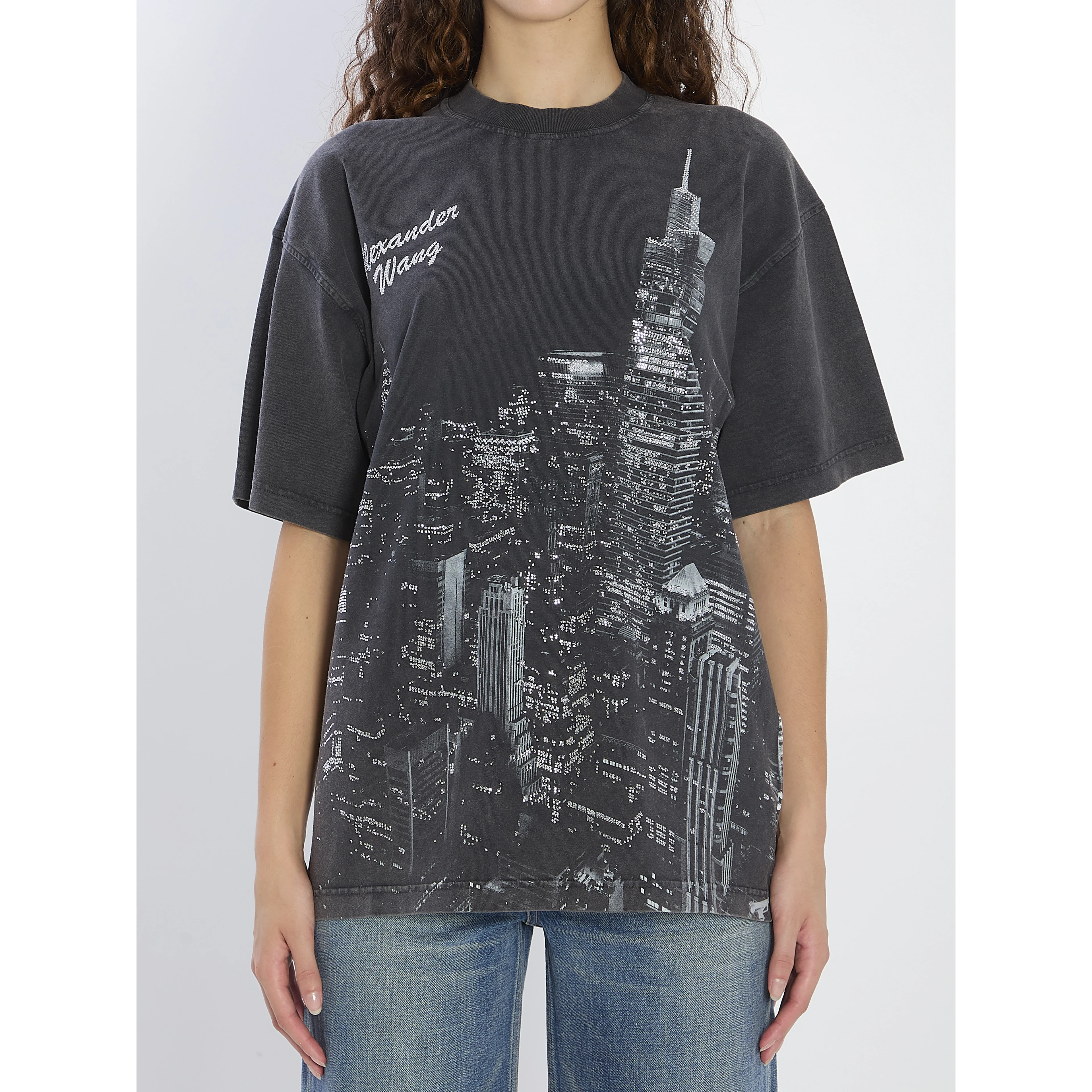 T-shirt with rhinestones