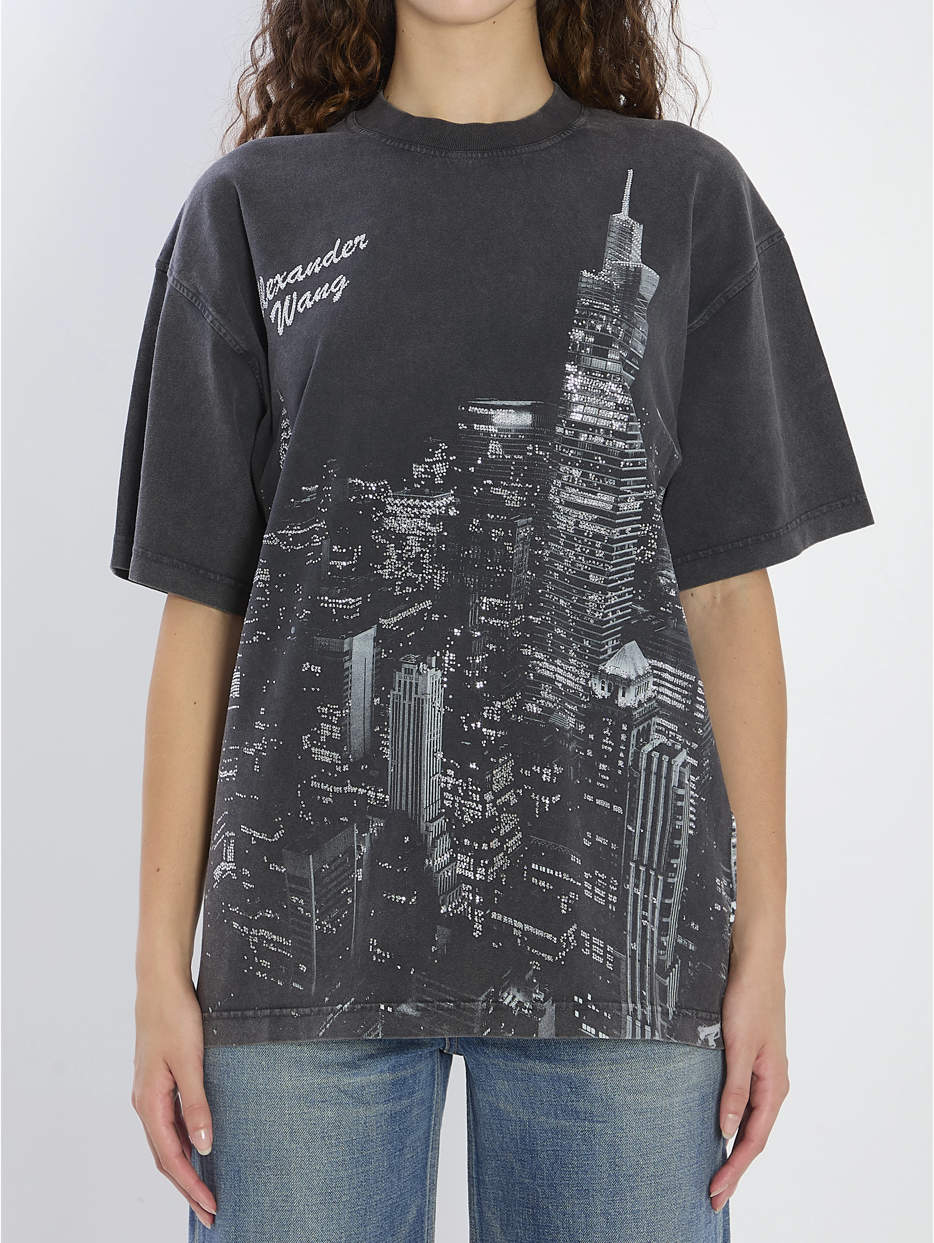 T-shirt with rhinestones