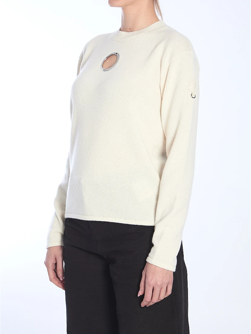 White wool sweater