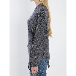 Pullover with lingerie garter