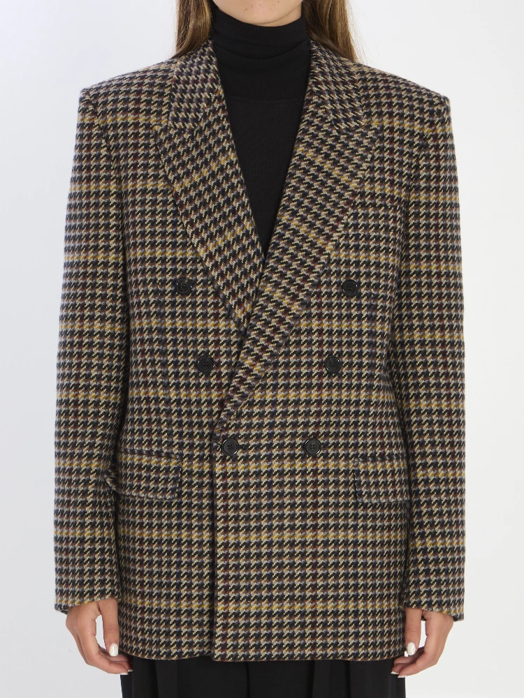 Checked wool jacket