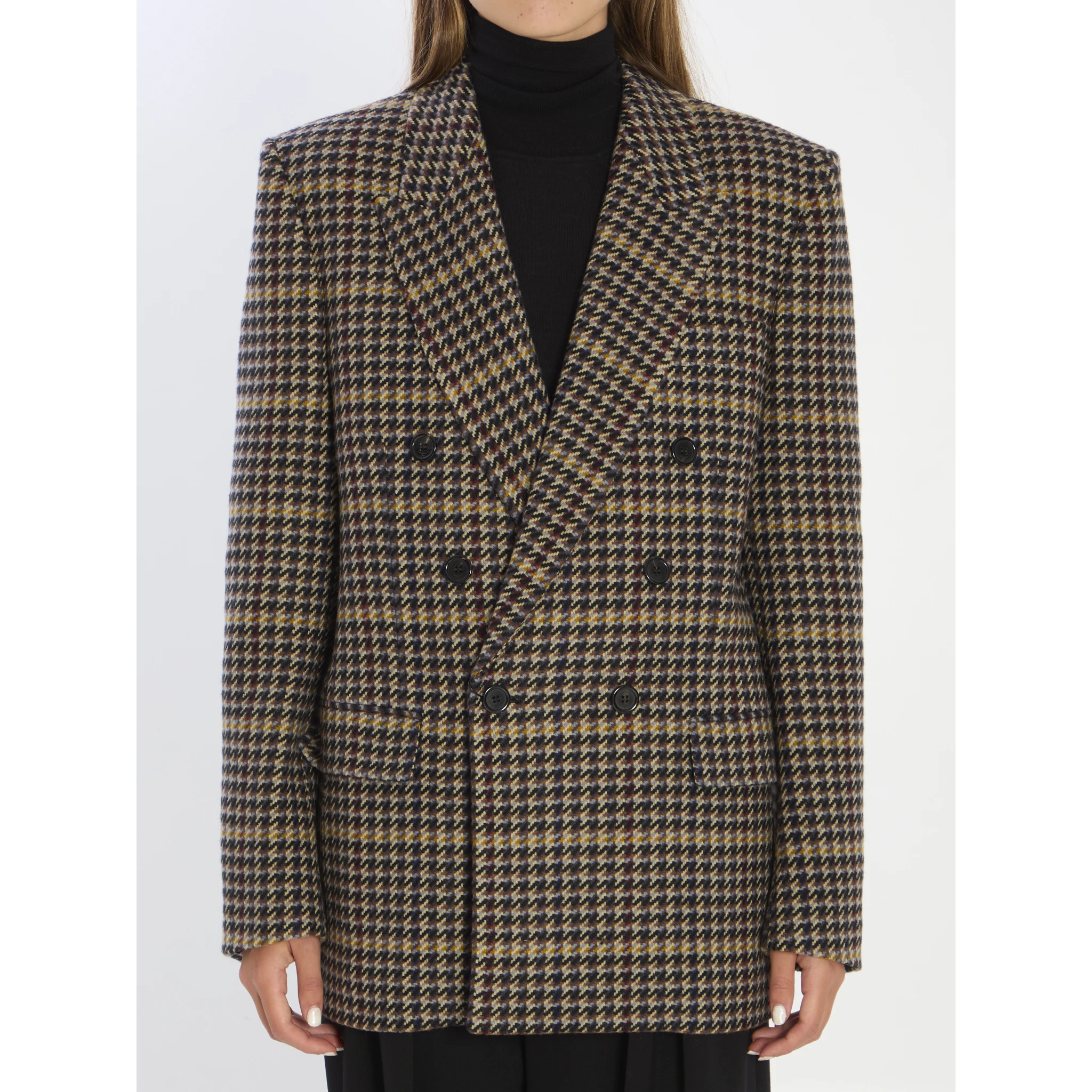 Checked wool jacket