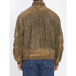 Bomber leather jacket