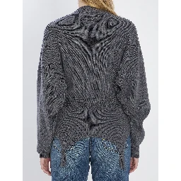 Pullover with lingerie garter