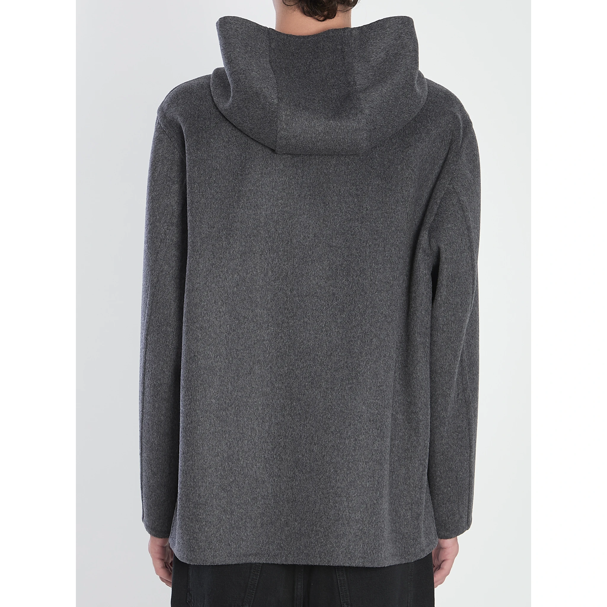 Hooded wool blouson