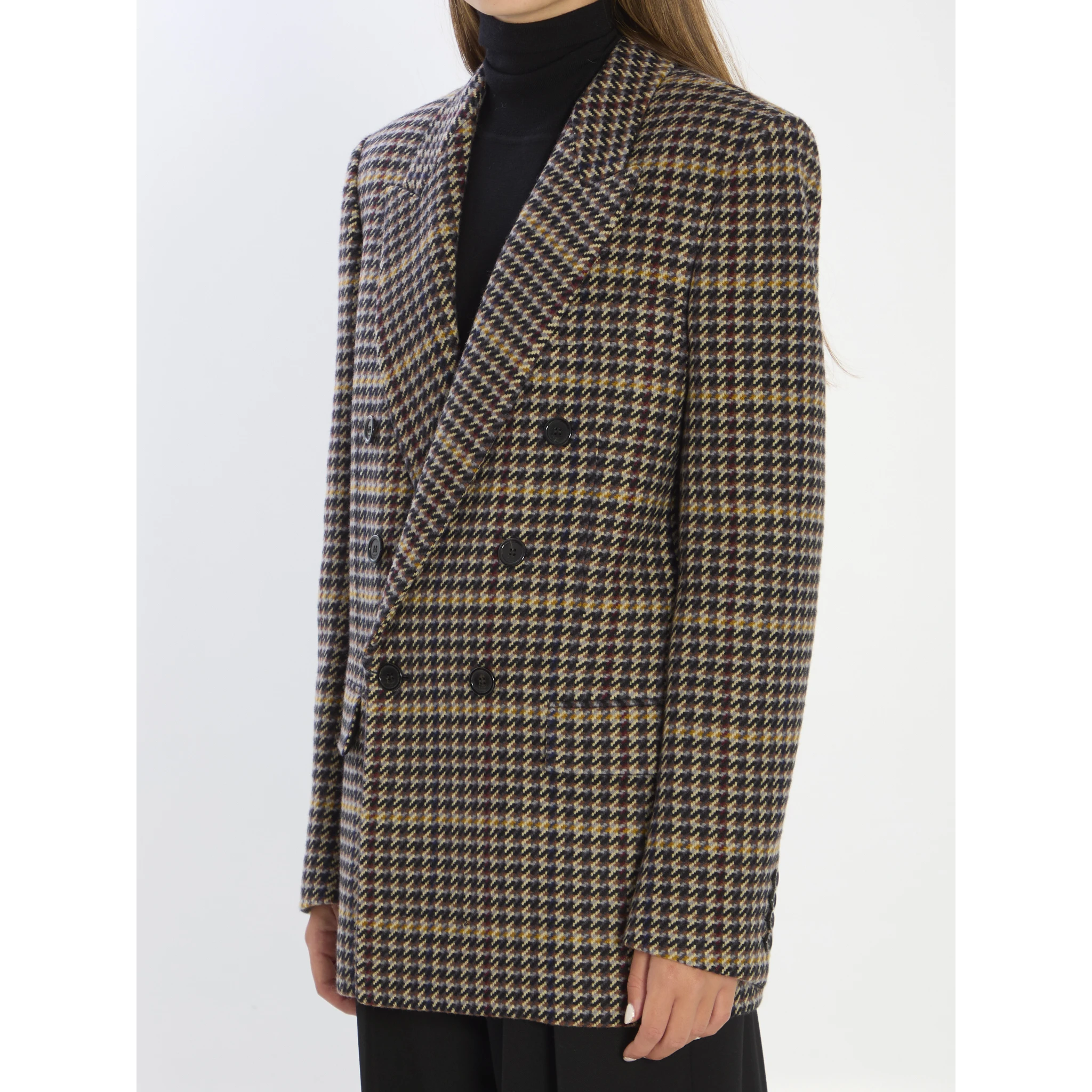 Checked wool jacket