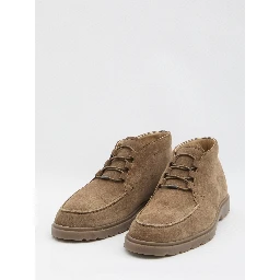 Suede leather ankle boots