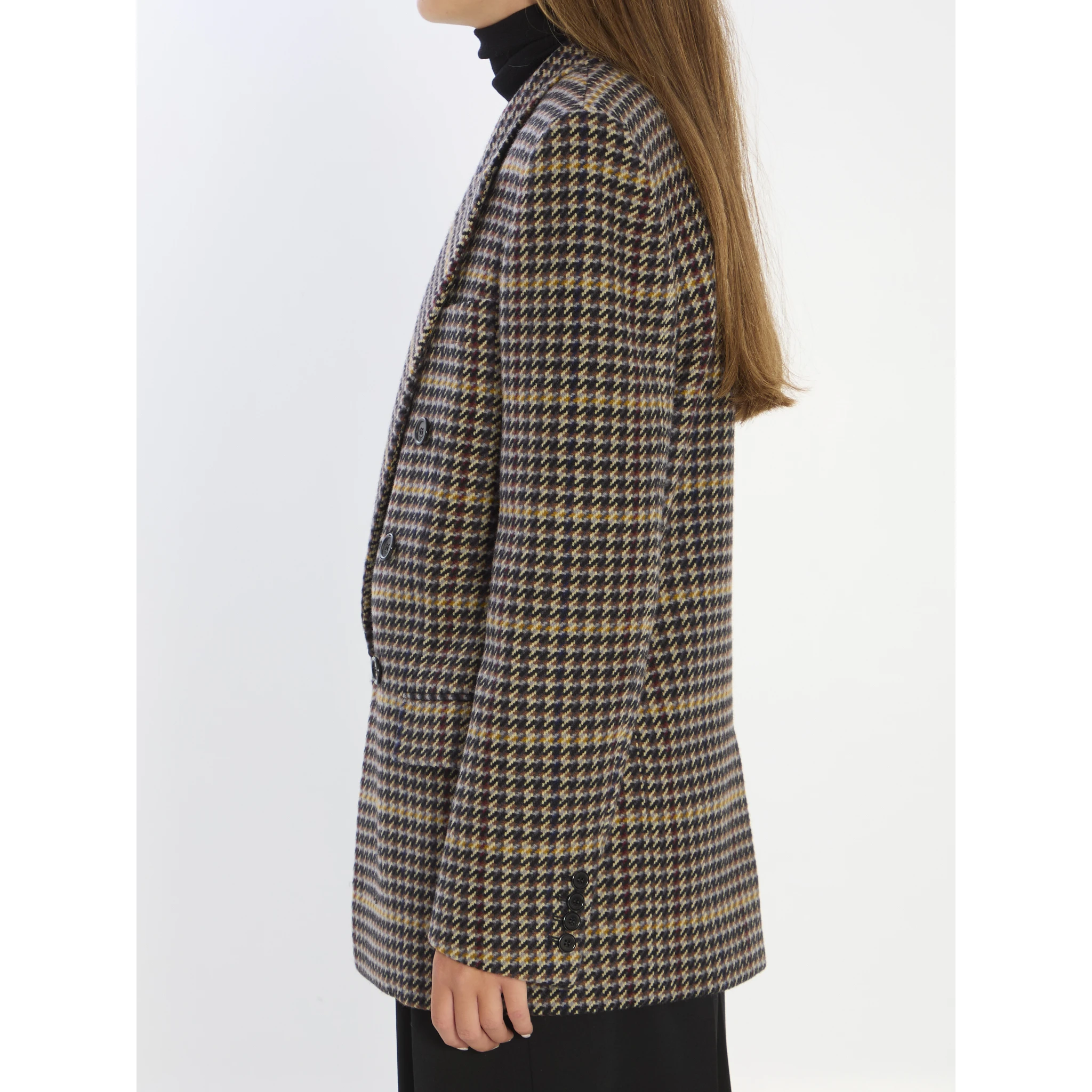 Checked wool jacket