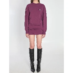 Mini dress in burgundy