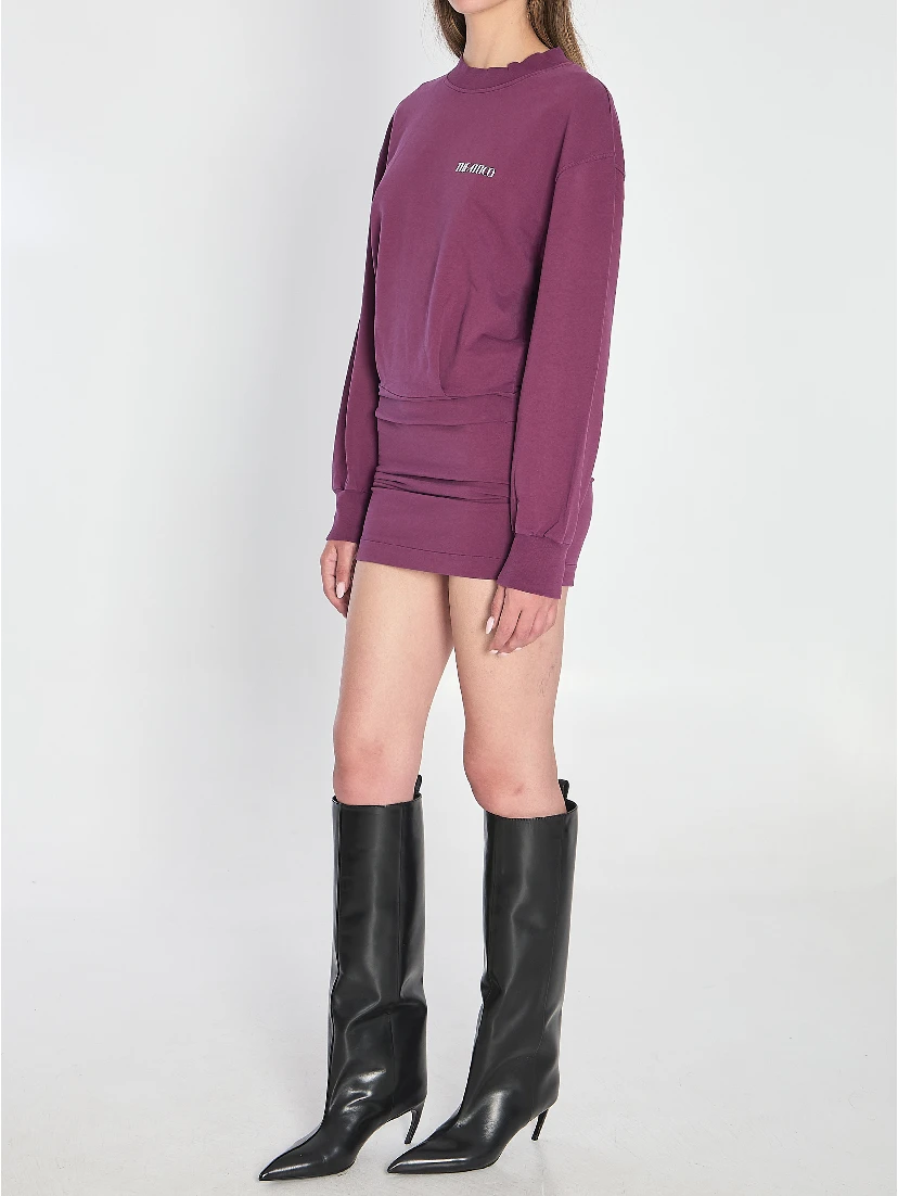 Mini dress in burgundy