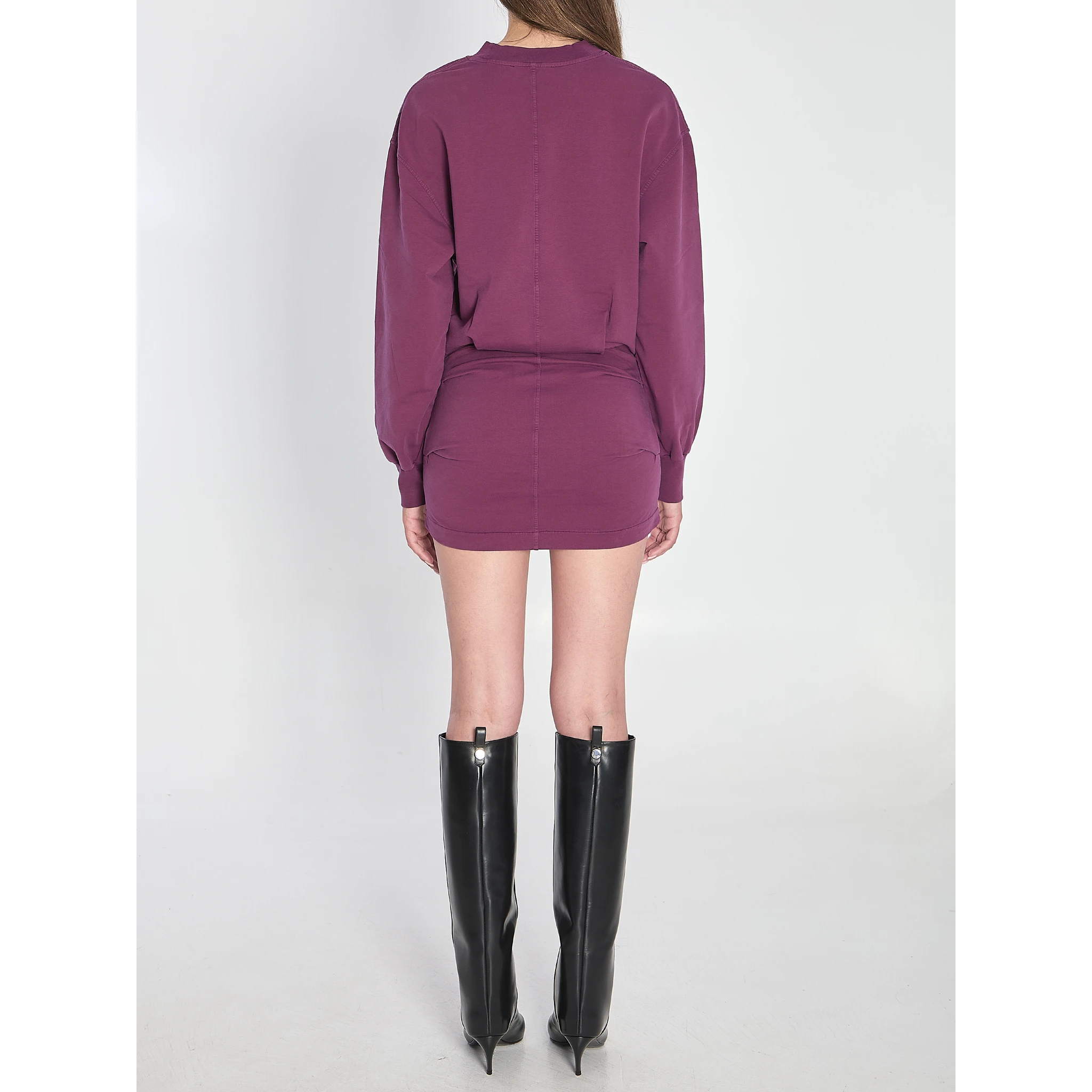 Mini dress in burgundy