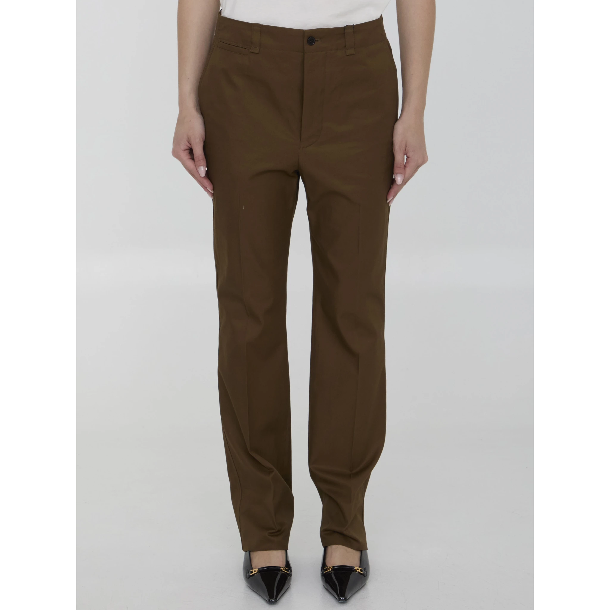 Pants in cotton twill