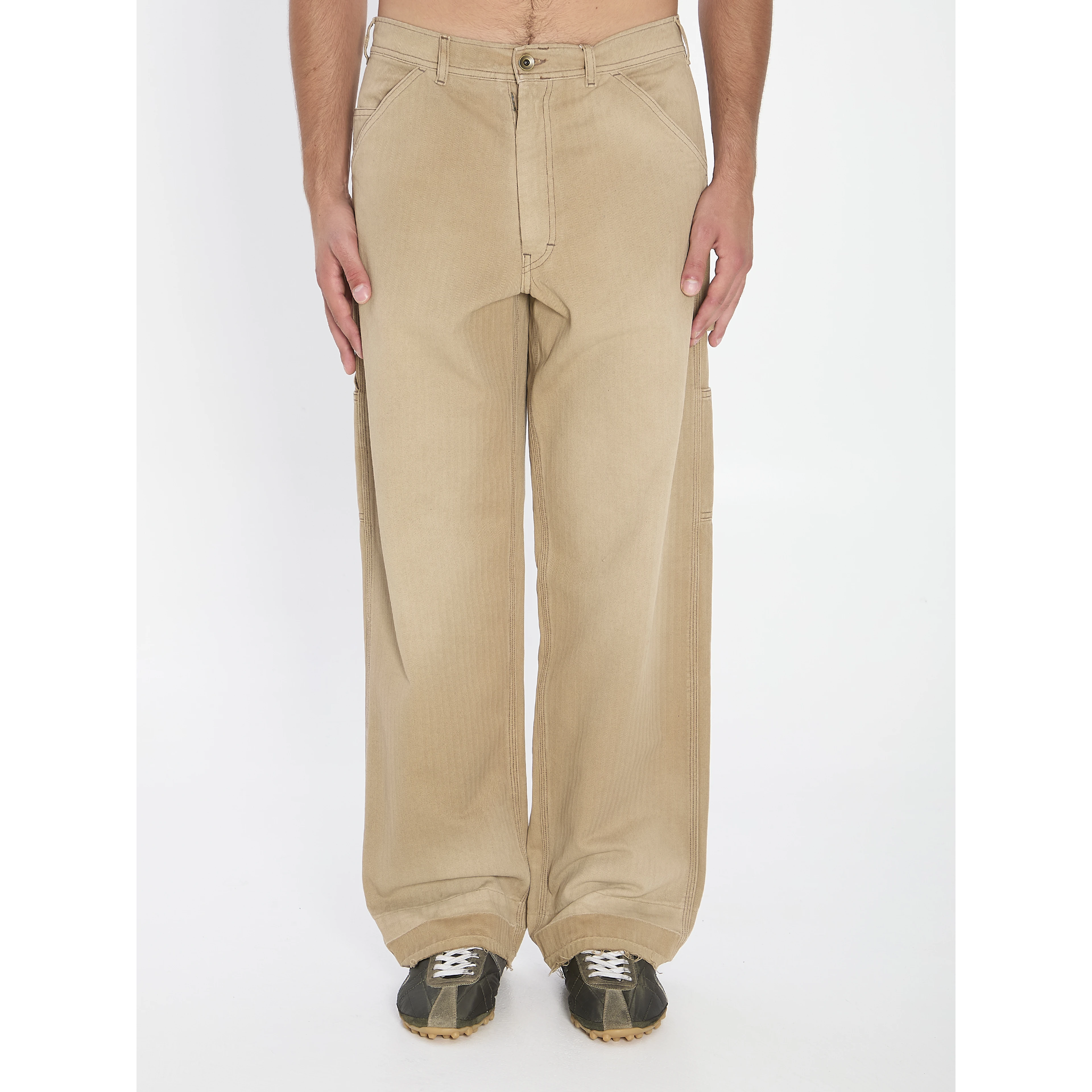 Beige cargo jeans