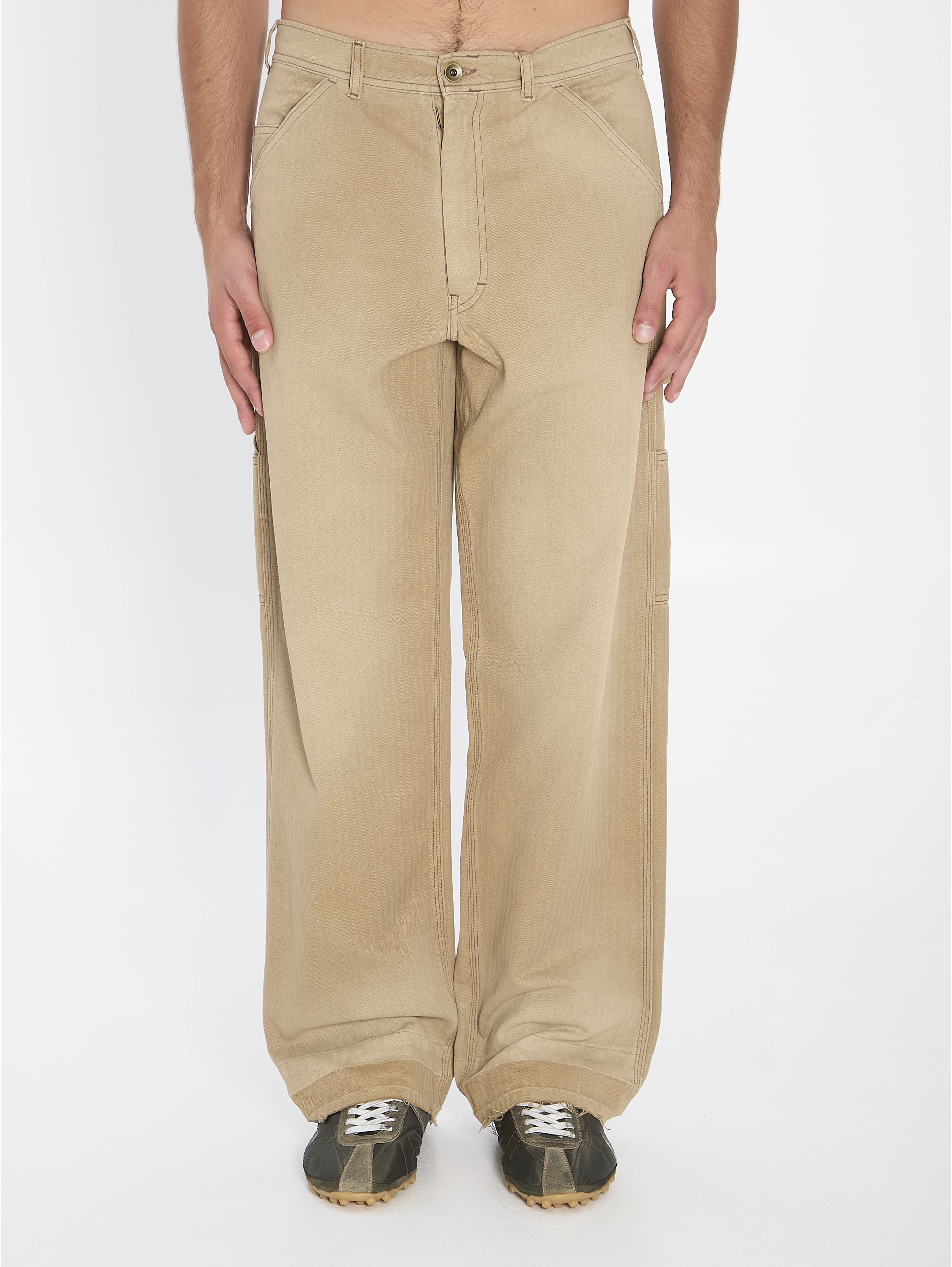 Beige cargo jeans