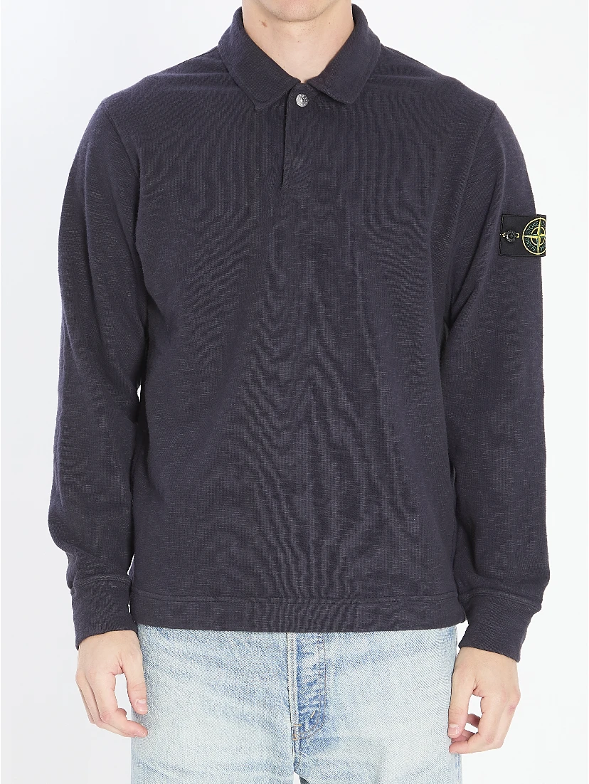 Long-sleeve polo shirt