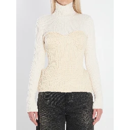 Ribbed knit pullover